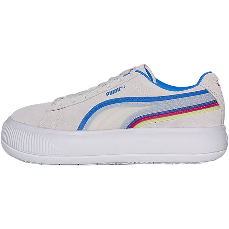 Puma/彪马正品新款女子复古厚底彩色条纹休闲板鞋 382580-01