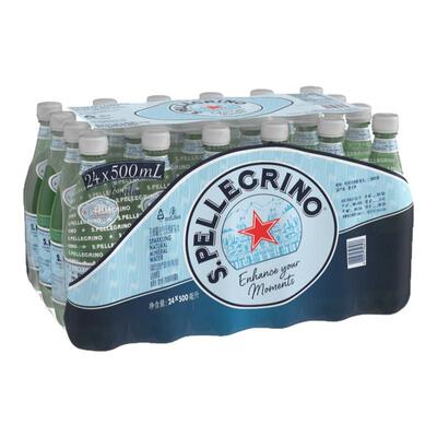 圣培露（S.Pellegrino）充气天然矿泉水 500ml*24 意大利进口