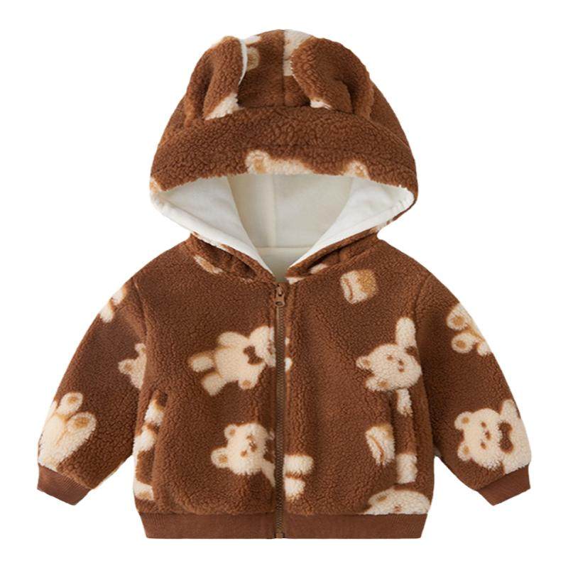 宝宝外套冬季婴儿上衣加绒男童棉衣女童棉服加厚秋冬儿童冬装衣服