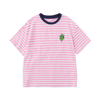 棵初亲子夏季纯棉条纹短袖T恤