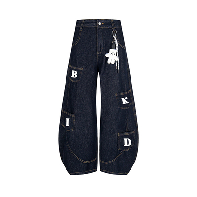 【博主推荐】多口袋弯刀宽松裤子