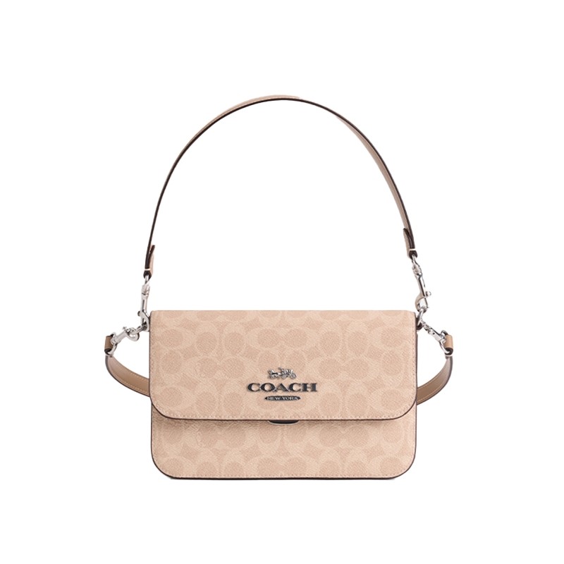 COACH/蔻驰官方 奥莱款Brynn女士PVC配皮单肩斜挎包信封包CX798