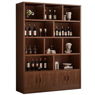 轻奢酒柜玻璃门客厅展示柜靠墙一体现代简约家用酒架储物柜子