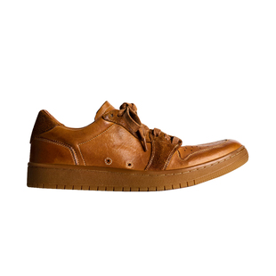 PIPG手工复古男鞋小众原创设计真皮棕色皮鞋运动休闲板鞋洗水马皮