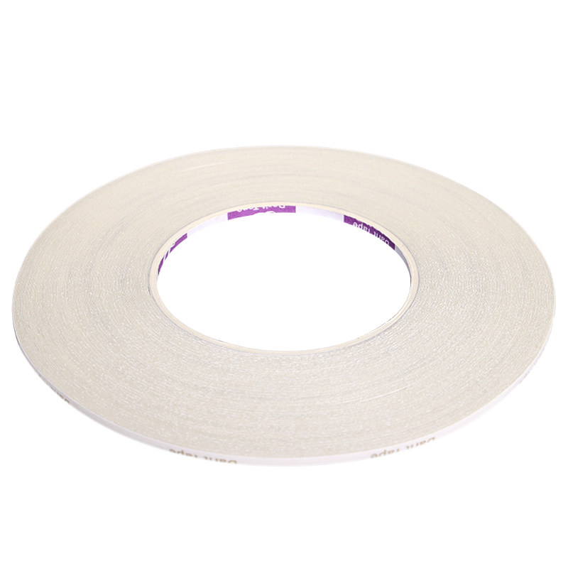 强力白色棉纸双面胶带 耐高温超薄超细双面胶手机屏幕双面胶2mm宽