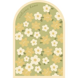 花卉地垫入户门垫入门进户门玄关ins风地毯可擦免洗家用皮革脚垫