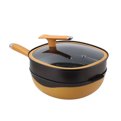 迈巴驰同款钛极岩铸不粘炒锅