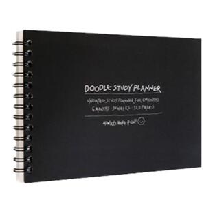 韩国iconic卡通涂鸦猫咪线圈周计划日程本学生ins学习手帐记事本