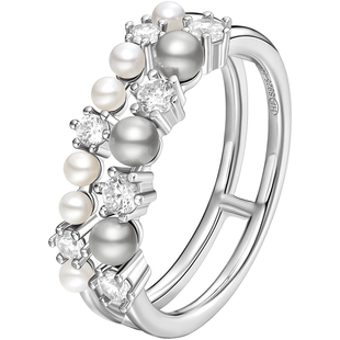 HEFANG何方珠宝气泡双层戒指轻奢高级新年礼物对戒小众设计