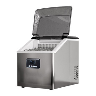 惠康制冰机小型商用奶茶店35KG家用迷你大容量全自动方冰块制作机