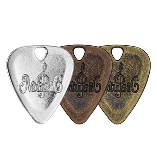 青歌乐器SG-933金属吉他拨片民谣木吉他拨片锌合金钢片吊坠拨片