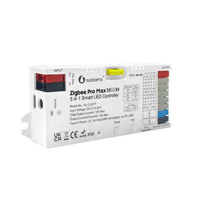 GLEDOPTO RGBCCT RGBW RGB五合一LED灯带DM控制器20A Zigbee+2.4G