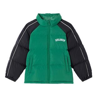 BOY童装 秋冬拼接外套保暖舒适时尚短款鸭绒羽绒服男童女童