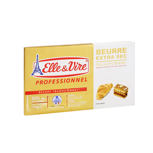 进口铁塔爱乐薇淡味黄油片1KG法国进口极干片状起酥牛角包用黄油