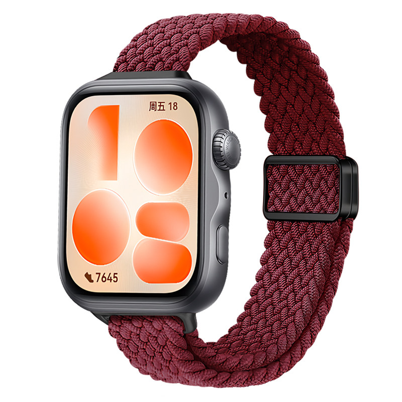 适用华为fit5/4/3磁吸编织表带