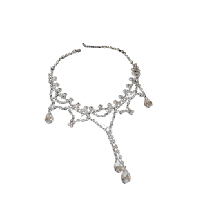 超闪夸张流苏颈链爆闪轻奢小众新娘婚纱钻石项链新款晚会锁骨链