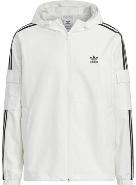 Adidas/阿迪达斯官方正品三叶草男女休闲三条纹梭织外套KB1944