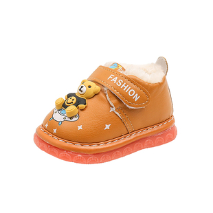 叫叫鞋男宝宝鞋子女童童鞋软底婴儿学步鞋0-1岁2冬季加绒加厚棉鞋