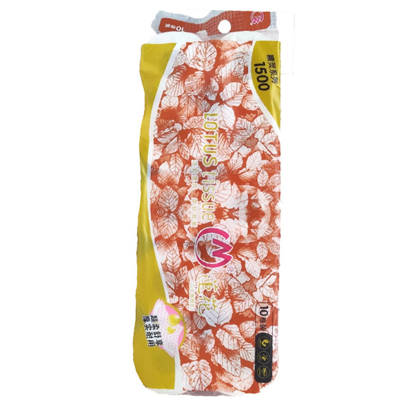 莲花卷纸精灵系列138克10卷4层实惠柔韧卫生纸卷纸家用手纸厕纸