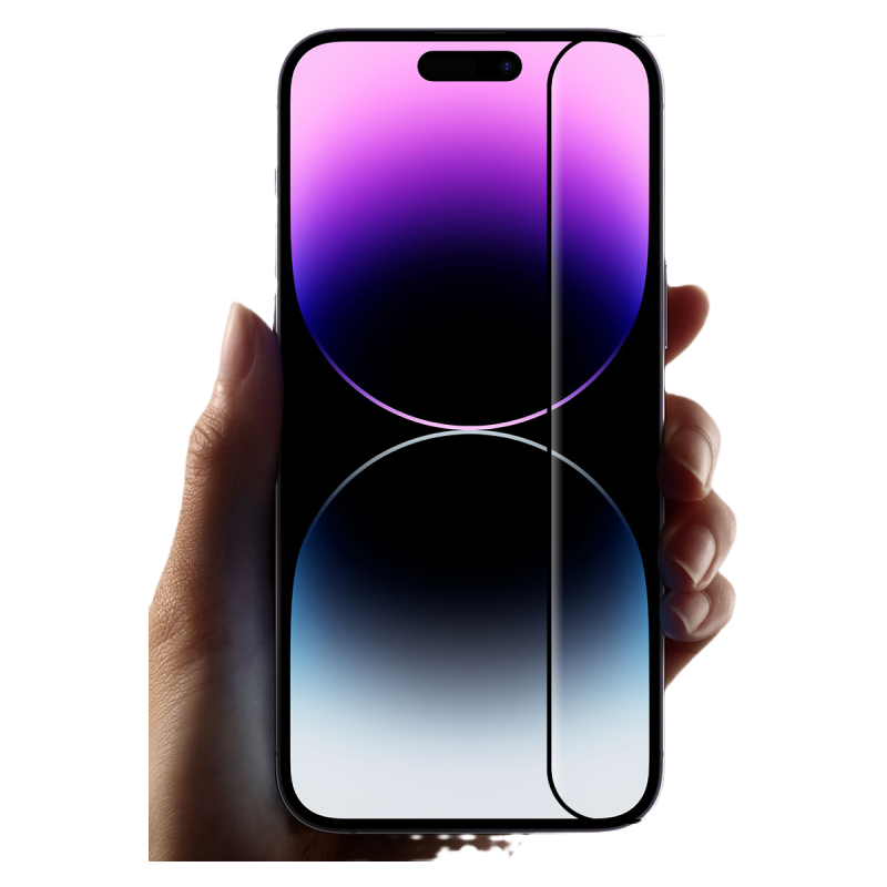 micimi 适用于苹果iPhone14/Pro/Max/Plus钢化膜大猩猩高铝二强玻璃高清大弧窄丝印全屏AR增透防指