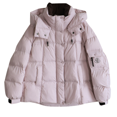 铜扣记连帽羽绒服韩版休闲宽松