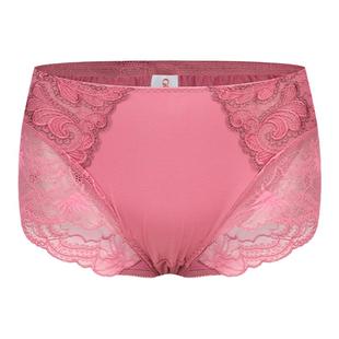古今内衣女士中腰内裤舒适轻薄舒适小裤蕾丝拼接三角裤女透气