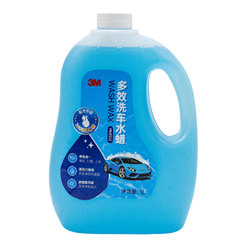 3M洗车水蜡泡沫绵密去污焕新持久
