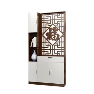 屏风隔断新中式置物架进门鞋柜入户正对大门现代实木客厅玄关柜