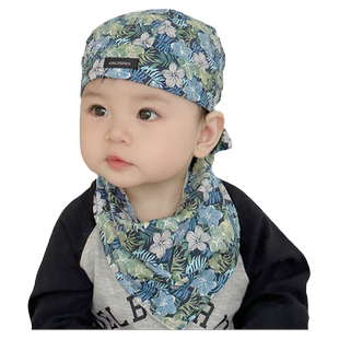 婴儿帽子春秋季幼儿男宝宝女潮款春秋款海盗帽新生儿头巾胎帽可爱