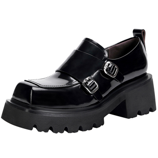 NOOWA萝瓦设计师款厚底乐福鞋女2025秋新款真皮增高气质时尚单鞋