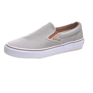 人本帆布鞋男鞋不系带套脚一脚蹬懒人鞋透气运动休闲鞋百搭男板鞋