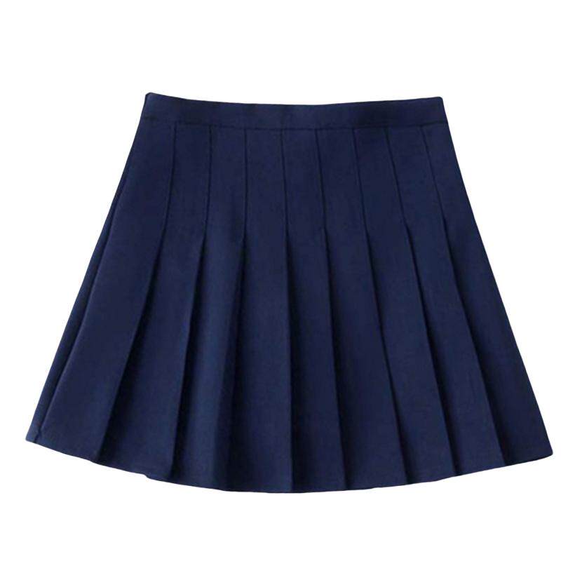 百褶裙短裙女夏2022新款高腰学生百搭半身裙女a字裙格裙学院春秋