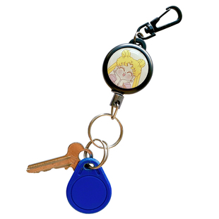 伸缩钥匙扣创意不锈钢钢丝绳钥匙扣防丢防盗钥匙链回弹伸缩钢丝绳