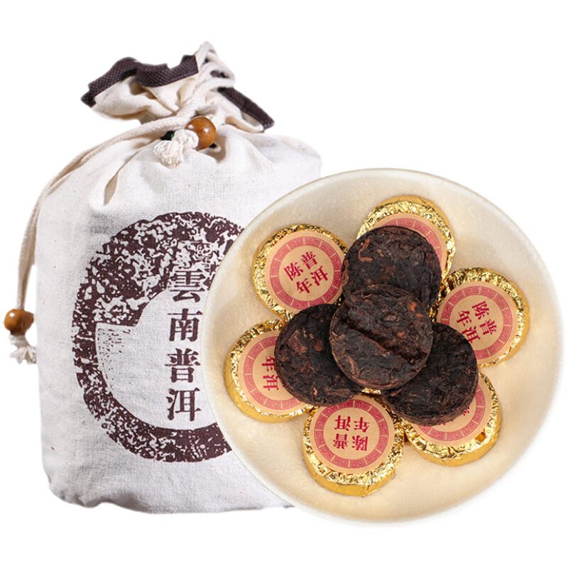 滇韵古茶云南陈香普洱饼小粒装坨