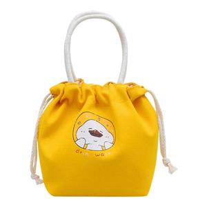 新款抽绳束口帆布小拎包礼物袋