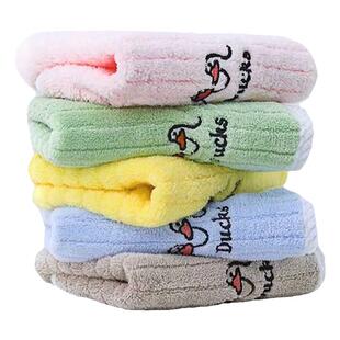 儿童毛巾洗脸家用幼儿园男女童比纯棉全棉吸水宝宝柔软长方形面巾