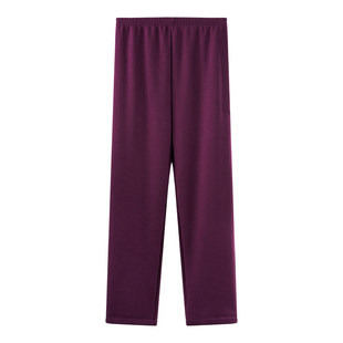 春织妈妈睡裤女加绒加厚中老年人家居裤高腰长裤奶奶可外穿保暖裤