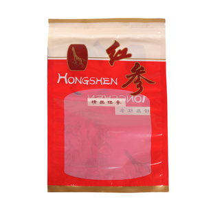 250克500克装红参包装袋白参拉链自封口袋参片透明塑料密封袋子