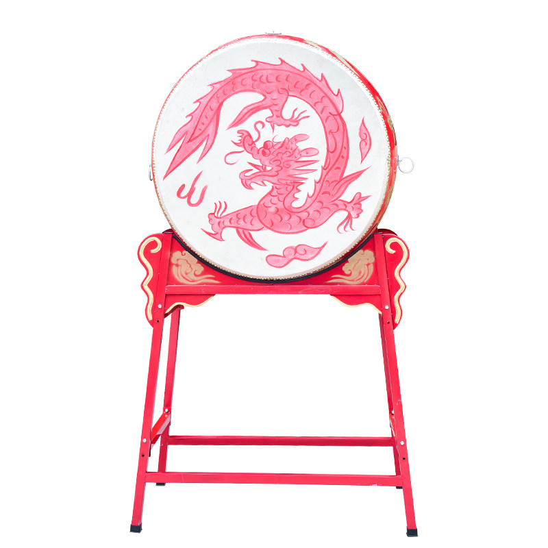 牛皮大鼓立式龙鼓中国红成人演出跳舞战鼓实木堂鼓威风锣鼓寺庙鼓