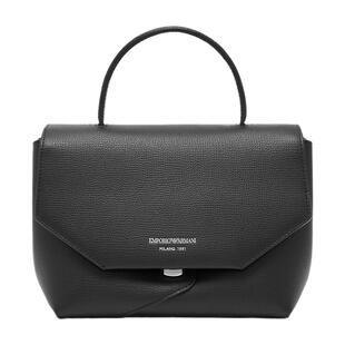 EMPORIO ARMANI/阿玛尼秋季新款女士牛剖层革翻盖单肩斜挎手提包
