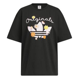 运动上衣圆领短袖T恤女装夏季adidas阿迪达斯官方三叶草