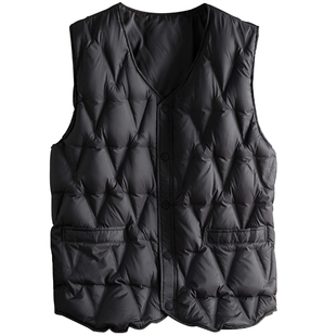 新款冬季男士羽绒马甲大码保暖背心中老年内穿轻薄羽绒服内胆马夹