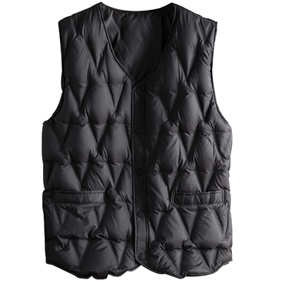 90%白鸭绒男士内穿保暖羽绒马甲