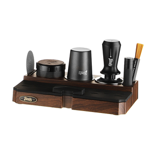 Bincoo木纹意式多功能底座咖啡敲渣布粉压粉收纳套装51/58mm通用