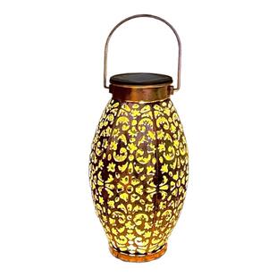 太阳能铁艺花瓶灯笼光影投射灯阳台景观庭院灯别墅花园室外防