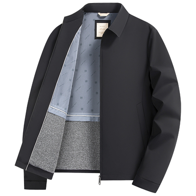 罗蒙男士牛奶丝免烫+桑蚕丝夹克