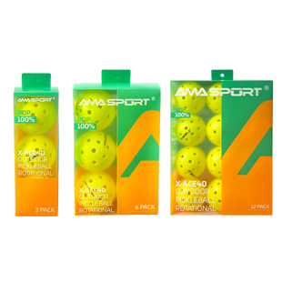 AMASPORT匹克球pickleball专业比赛匹克球室外40孔滚塑球训练用球