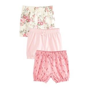 现货英国NEXT童装夏女宝宝粉色兔子花卉短袖T恤上衣短裤子3件