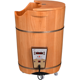 木风泡脚桶木桶加热恒温家用按摩木盆木质全自动过小腿洗脚足浴桶