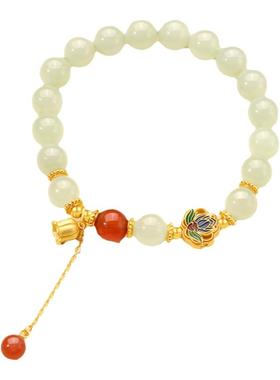 和田玉手串S925银手链送女友送妈妈生日礼物